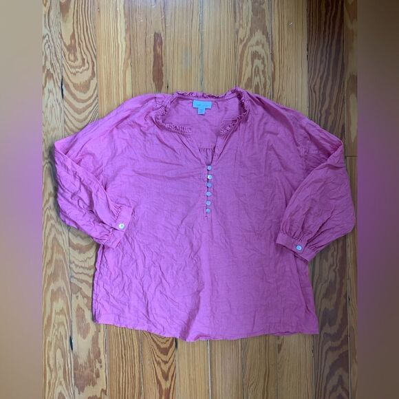 J Jill Love Linen Top - Picture 1 of 7